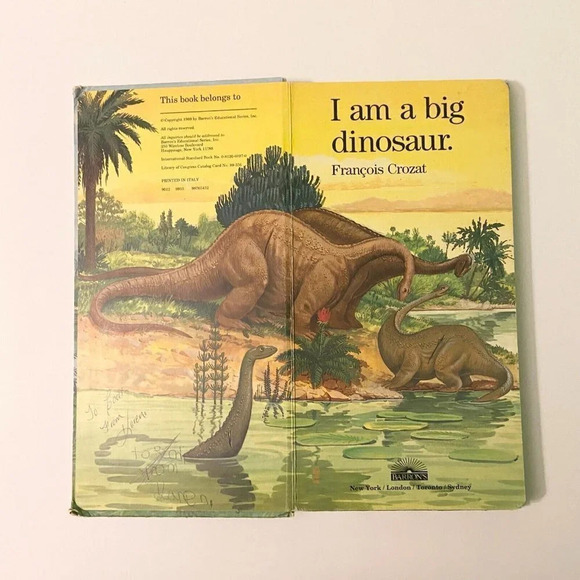 Vintage 1989 I Am  a Big Dinosaur Book Francois Crozat - Picture 6 of 16